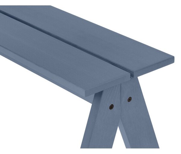 Panca da giardino blu in legno massiccio Navo – noo.ma