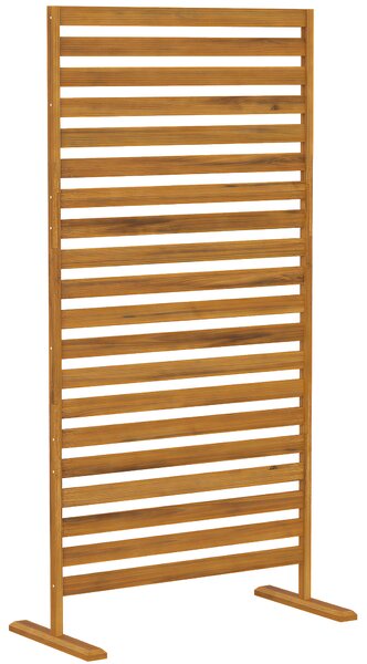 Outsunny Paravento in legno 170x80 cm Paravento divisore per ambienti Grigliato per esterni Giardino Patio Terrazza Marrone | Aosom Italy
