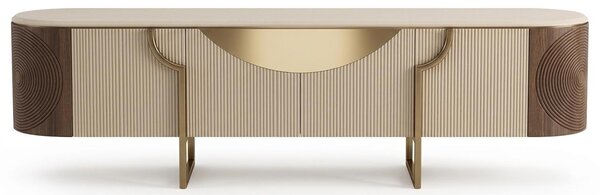 Mobile TV lussuoso color beige, pensile per televisore, mobile TV in legno, mobili per la TV, mobili per il soggiorno