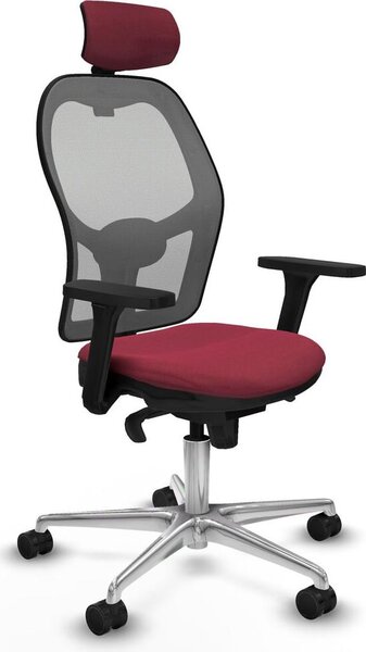 Sedia da ufficio con poggiatesta Jorquera Piqueras y Crespo 3D086N2 Rosso granato