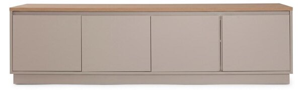 Mobile TV in legno, color beige, lussuoso e moderno, con cassetti