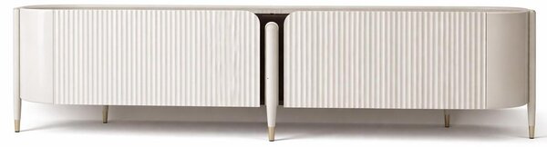 Mobile TV beige, lussuosa consolle TV in legno, mobili per la TV per il soggiorno