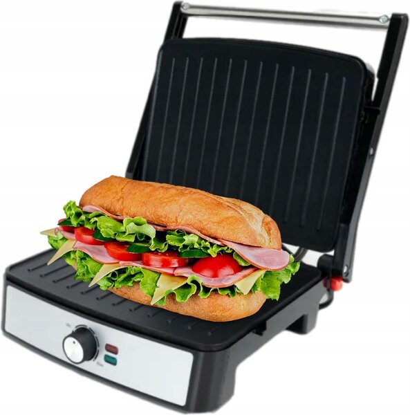Toster Grill Elettrico Potente 2200W Pieghevole 4In1 Panini