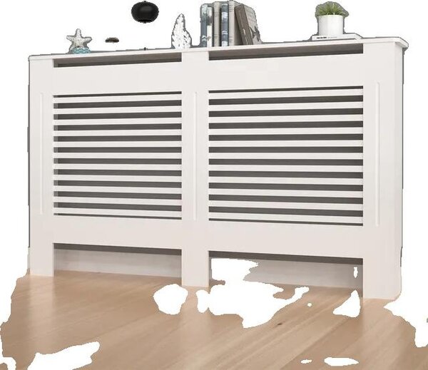 Copriradiatore, Grande formato, Materiale MDF, Bianco orizzontale XL