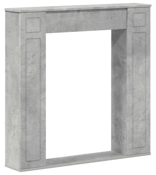 VidaXL Rivestimento per camino, grigio cemento, 100 x 20 x 100 cm, materiale composito in legno