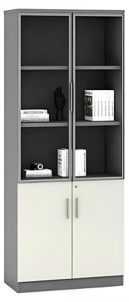 Moderno armadio da ufficio grigio · Armadio da ufficio di design · Capiente armadio per documenti