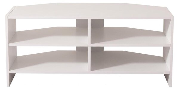 Mobile TV angolare color beige, mobile in legno, scaffali per TV, design moderno, mobili per il soggiorno