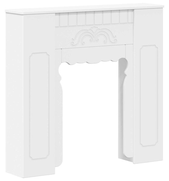 VidaXL Cornice per camino, bianca, 93 x 20 x 89 cm, realizzata in materiale composito di legno