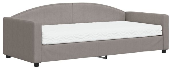 VidaXL Divano letto con materasso Taupe 90x200 cm Tessuto