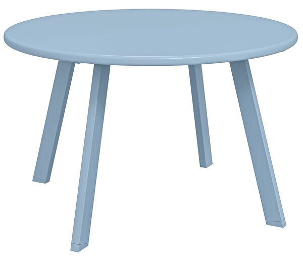 Outsunny Piccolo tavolino rotondo, tavolino d'appoggio con piedini antiscivolo, struttura in metallo, per giardino, Ø 70 x 42 cm, blu | Aosom Italy
