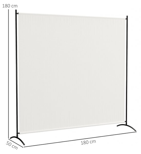 Outsunny Paravento Esterno a Pannello Singolo, Separatore di Ambiente di 180H cm con Protezione UV30+, Beige | Aosom Italy
