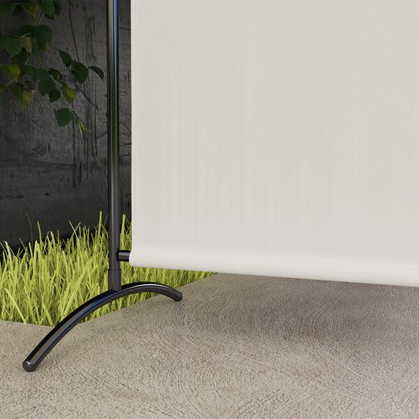 Outsunny Paravento Esterno a Pannello Singolo, Separatore di Ambiente di 180H cm con Protezione UV30+, Beige | Aosom Italy