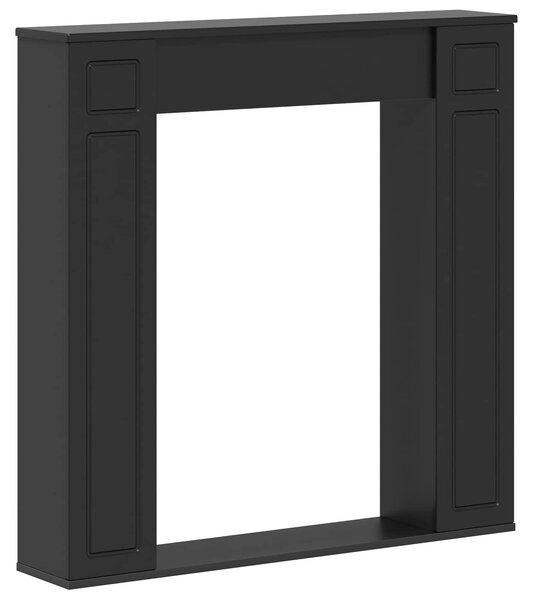 VidaXL Rivestimento per camino, nero, 100 x 20 x 100 cm, materiale composito in legno