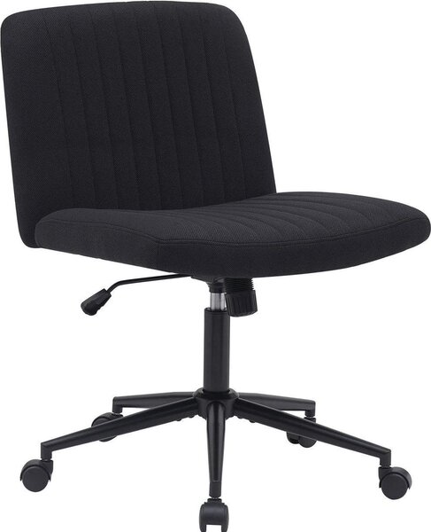 Sedia da ufficio - Sedia ergonomica girevole - Regolabile in altezza e girevole a 360 gradi | Colore: Nero | Materiale: Polvere