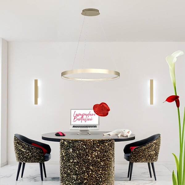 Lampadario moderno top light malika 1216 s80 oc led cct switch 7639lm oro - Top Light