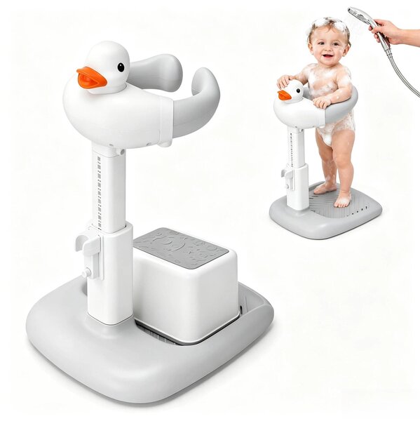 Sedia da bagno regolabile per neonati, con funzione antiscivolo