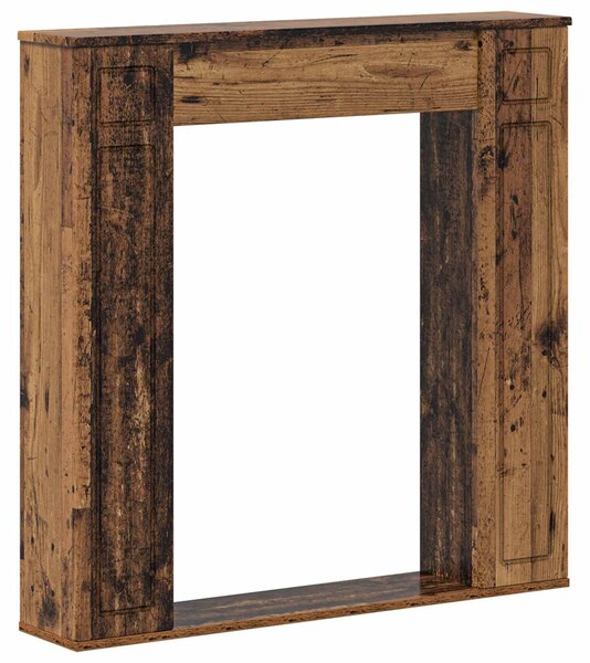 VidaXL Rivestimento per camino in legno massello, 100 x 20 x 100 cm, materiale in legno