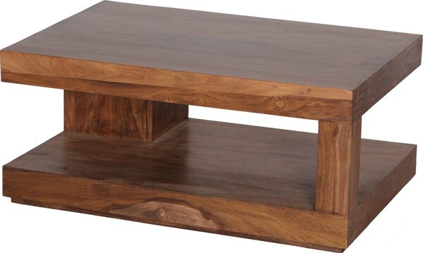 Tavolino in legno massiccio di sheesham 90 x 60 x 40 cm | Wohnling
