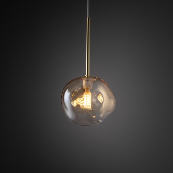 Brilagi - Lampada a sospensione con cavo VULCANO 1xG9/8W/230V oro/beige fumé