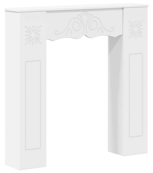 VidaXL Rivestimento per camino, bianco, 102 x 20 x 102 cm, materiale composito in legno