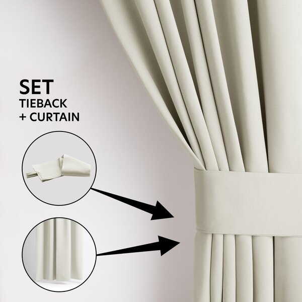 Tenda parzialmente oscurante color crema 140x245 cm Kierra – Restilo