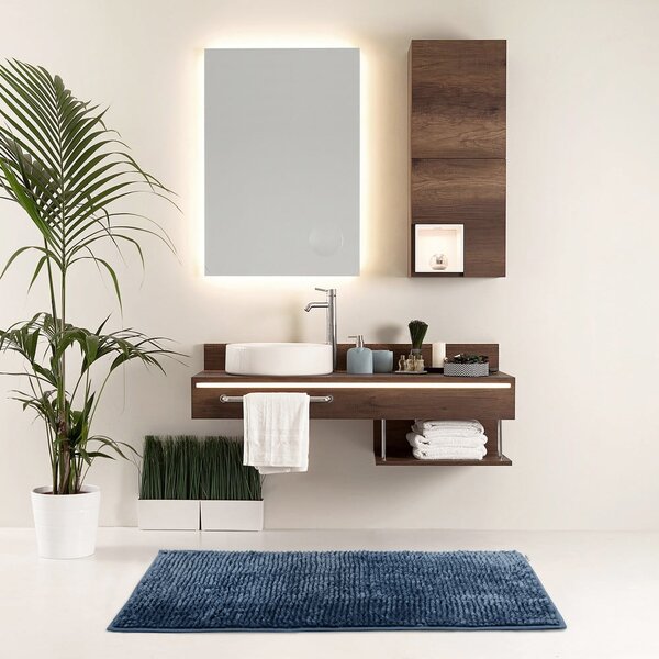 Tappetino per il bagno blu scuro 70x120 cm Bati – Restilo