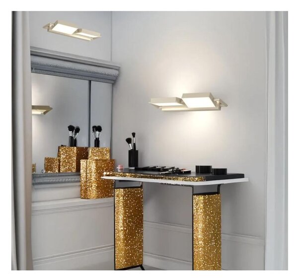 KUBI APPLIQUE PLAFONIERA DOPPIA ORIENTABILE BIEMISSIONE LED 38W LUCE CCT 3000K-4000K ALLUMINIO 3 COLORI