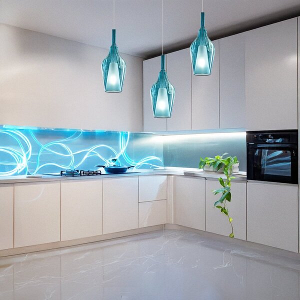 Lampadario moderno gea luce ofelia mini s12 g9 led metallo vetro sospensione - Gea Luce
