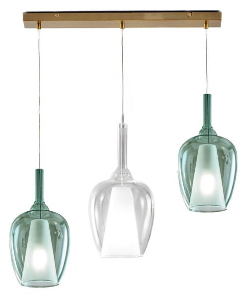 Lampadario vetro colorato gea luce ofelia s e27 led lampada soffitto - Gea Luce