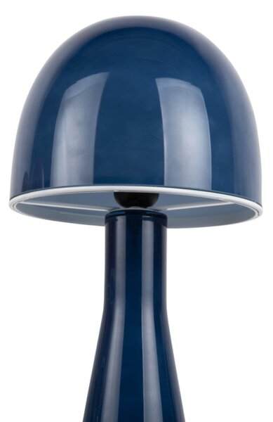 Lampada da tavolo blu scuro con paralume in vetro (altezza totale 45 cm) Bombin – Leitmotiv