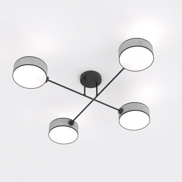 Plafoniera MAGA 4xE14/10W/230V grigia