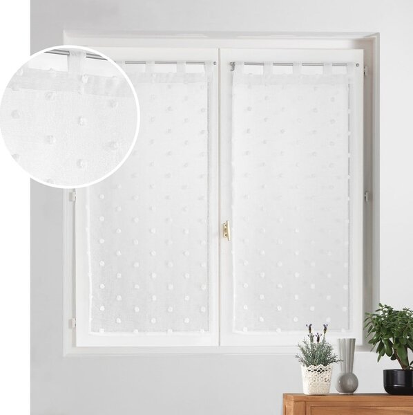 Tenda sottile bianca 60x120 cm Pompinou - douceur d'intérieur