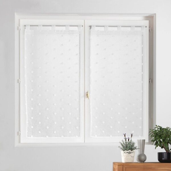 Tenda sottile bianca 60x120 cm Pompinou - douceur d'intérieur