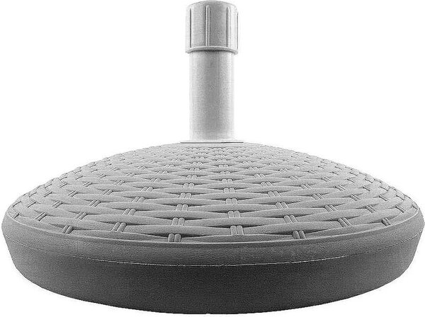 Adriatic Base per ombrelloni da giardino Effetto Rattan Capacit 30 Litri 30x58x15h cm colore Bianco - 4530