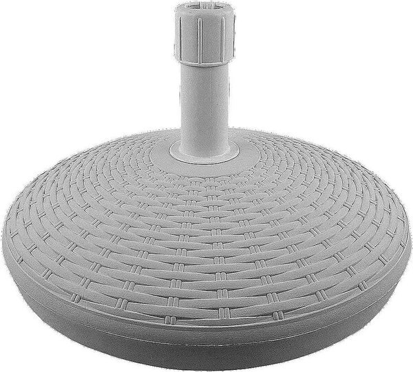 Adriatic Base per ombrelloni da giardino Effetto Rattan Capacit 30 Litri 30x58x15h cm colore Bianco - 4530
