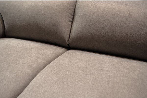 DecHome Divano 3 Posti Moderno in Tessuto Antimacchia Dimensioni 211x92x98 cm colore Tortora - Alenda