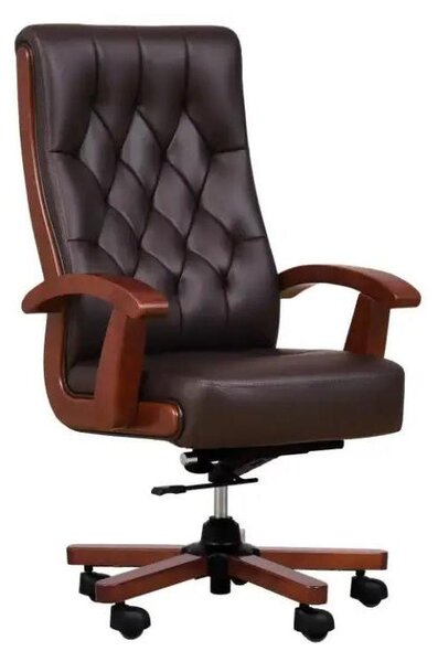 Poltrona CONSUL in pelle marrone
