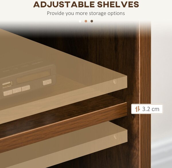 DecHome Mobile TV Moderno 2 Ante 1 Ripiano TV max 65" in Legno Dimensioni 150x40x56cm colore Marrone