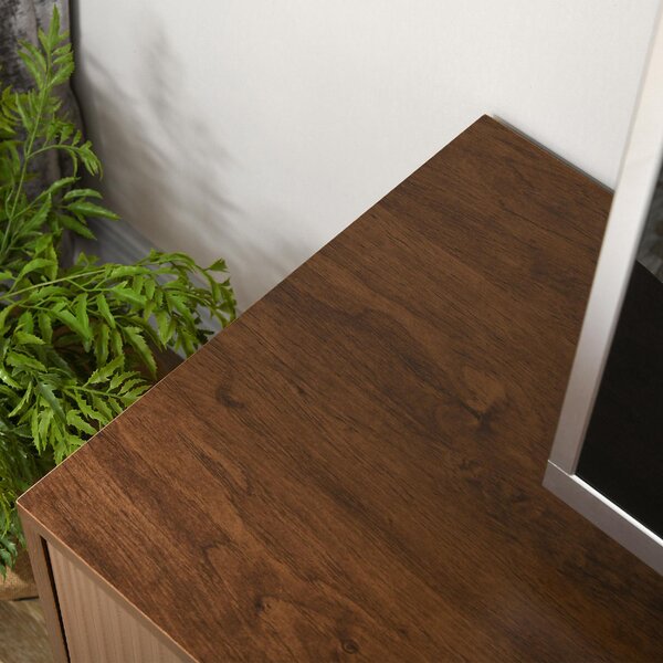 DecHome Mobile TV Moderno 2 Ante 1 Ripiano TV max 65" in Legno Dimensioni 150x40x56cm colore Marrone