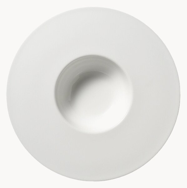 Set di 6 piatti fondi in Fine Bone China Cross White