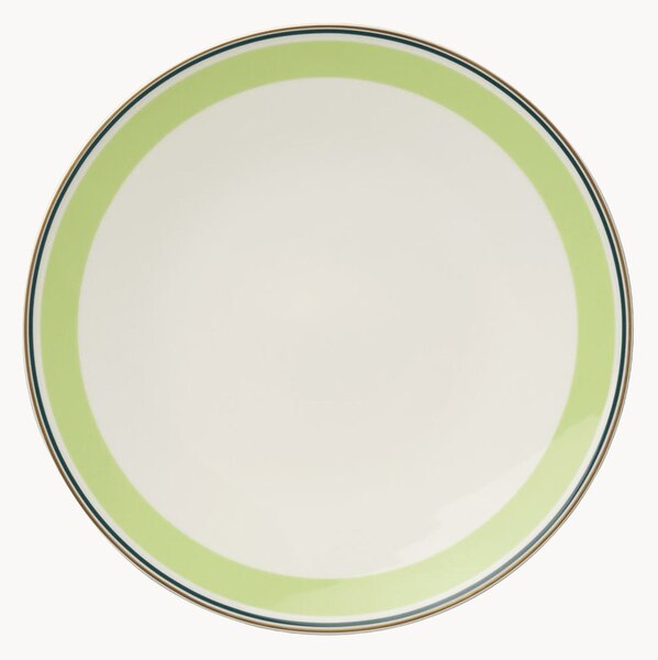Set di 6 piatti piani in Fine Bone China Capri
