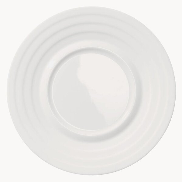 Set di 6 piattini in Fine Bone China Cross White
