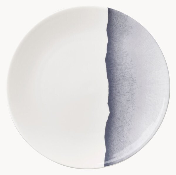 Set di 6 piatti da dessert in Fine Bone China Silhouette