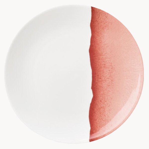 Set di 6 piatti da dessert in Fine Bone China Silhouette