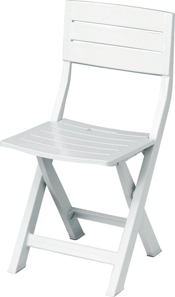 NBrand Sedia per Esterni Pieghevole Set 4 Sedie da Giardino in Resina colore Bianco
