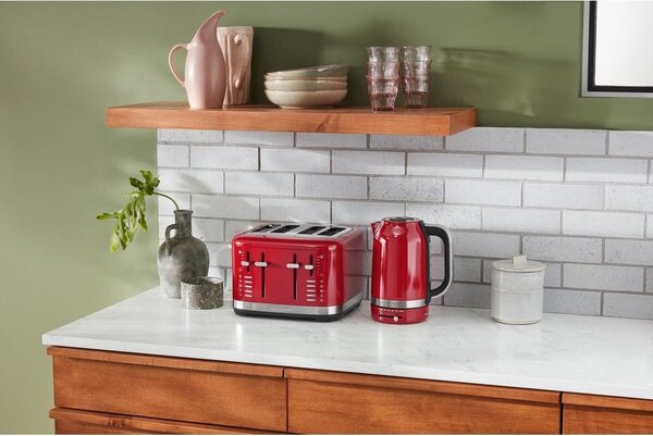 KITCHENAID Tostapane 4 Fette Potenza 1640 Watt con 7 Livelli di Doratura colore Rosso - 5KMT4109EER