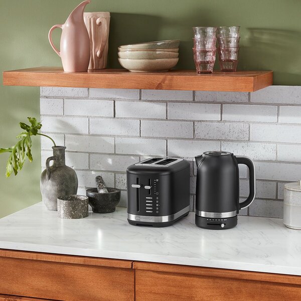 KITCHENAID Tostapane 2 Fette Potenza 980 Watt con 7 Livelli di Doratura colore Nero - 5KMT2109EBM