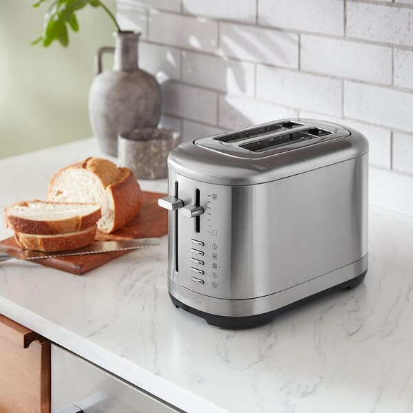 KITCHENAID Tostapane 2 Fette Potenza 980 Watt con 7 Livelli di Doratura colore Acciaio Inox - 5KMT2109ESX