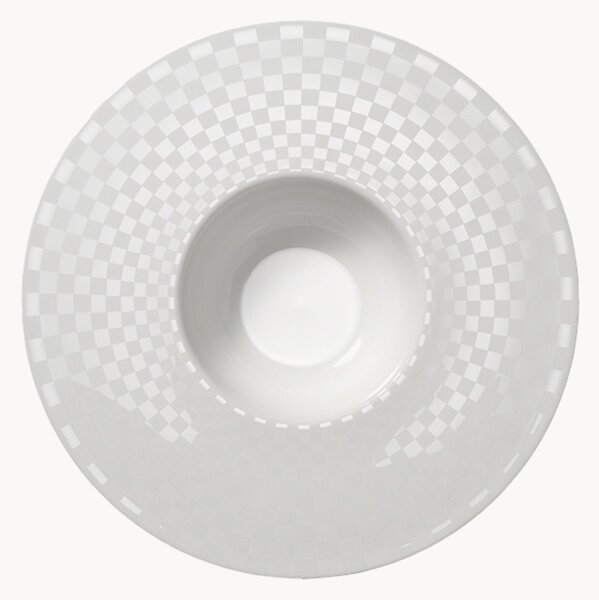 Set di 6 piatti fondi in Fine Bone China Cross White