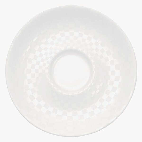 Set di 6 piattini in Fine Bone China Cross White